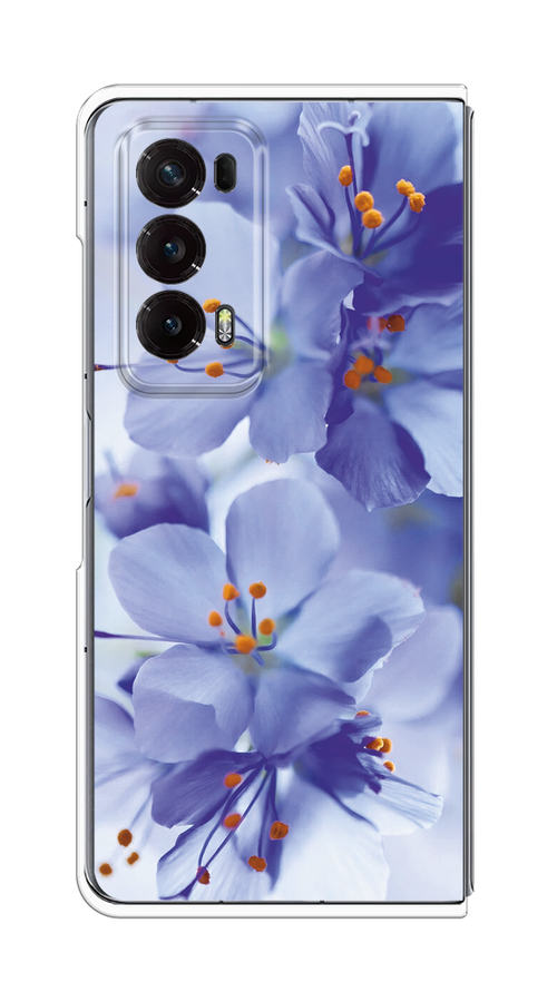 

Чехол на Honor Magic V2 "Фиолетовые цветки", Фиолетовый;синий, 6123550-1