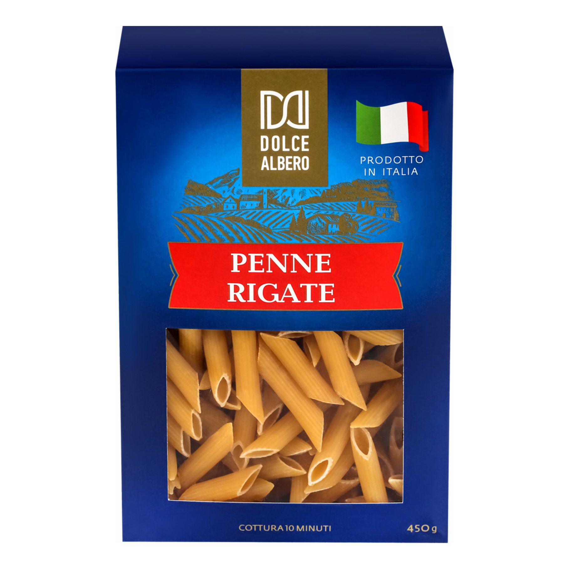 Макаронные изделия Dolce Albero Penne Rigate перья рифленые 450 г