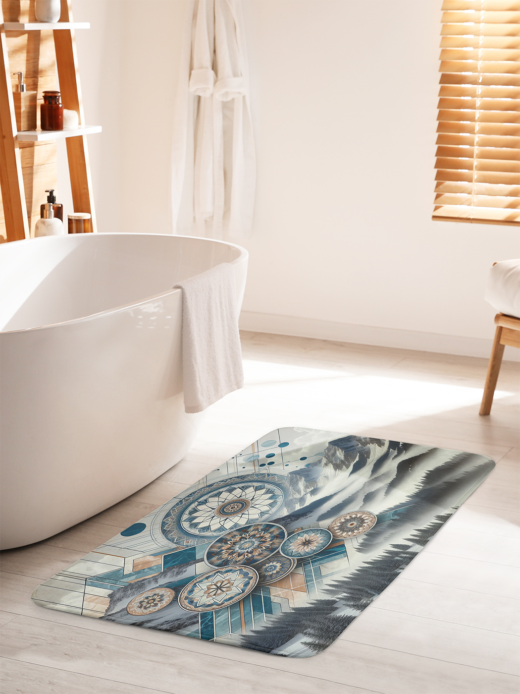 

Коврик для ванной туалета душа JoyArty "Геометрия мандалы", bath_sd1021_60x100