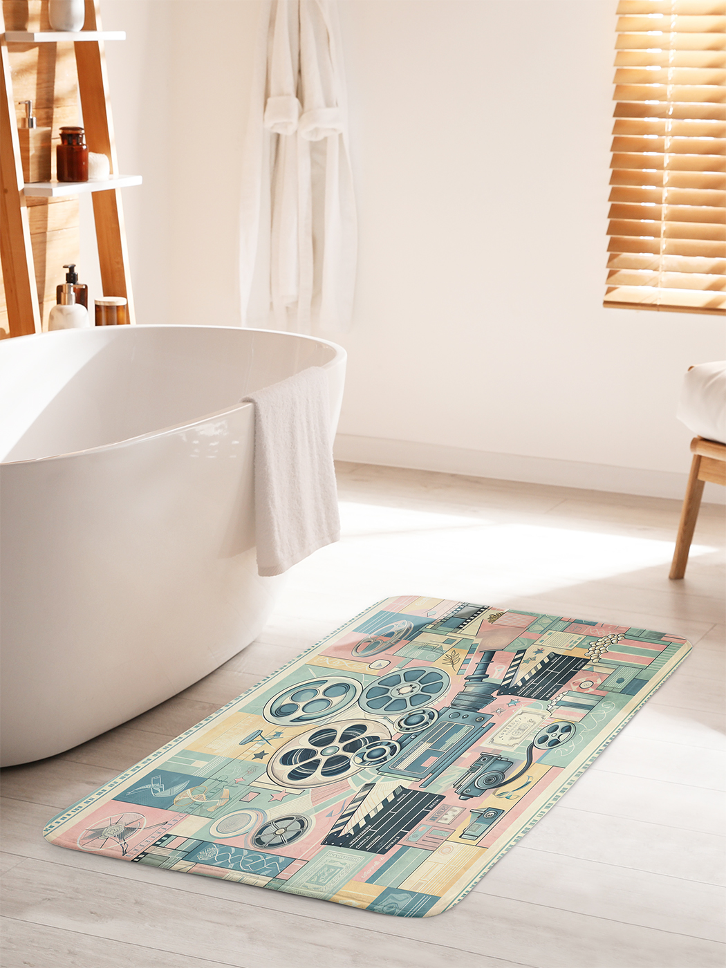 

Коврик для ванной туалета душа JoyArty "Современная монстера", bath_430028_60x100