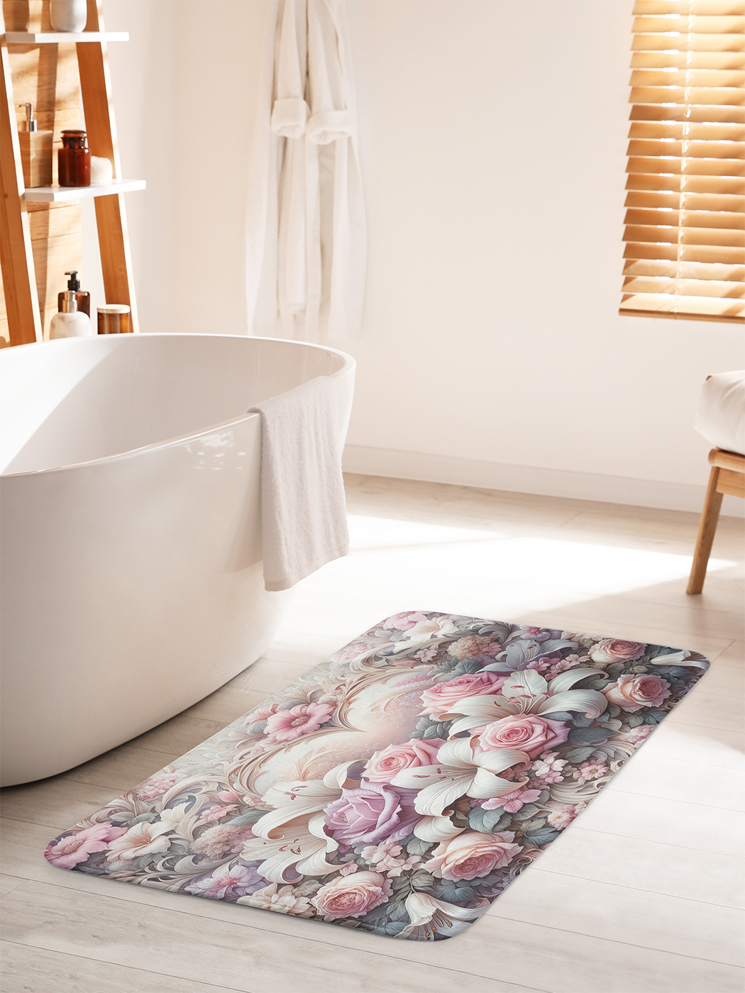 

Коврик для ванной туалета душа JoyArty "Орнамент сердца", bath_430008_60x100