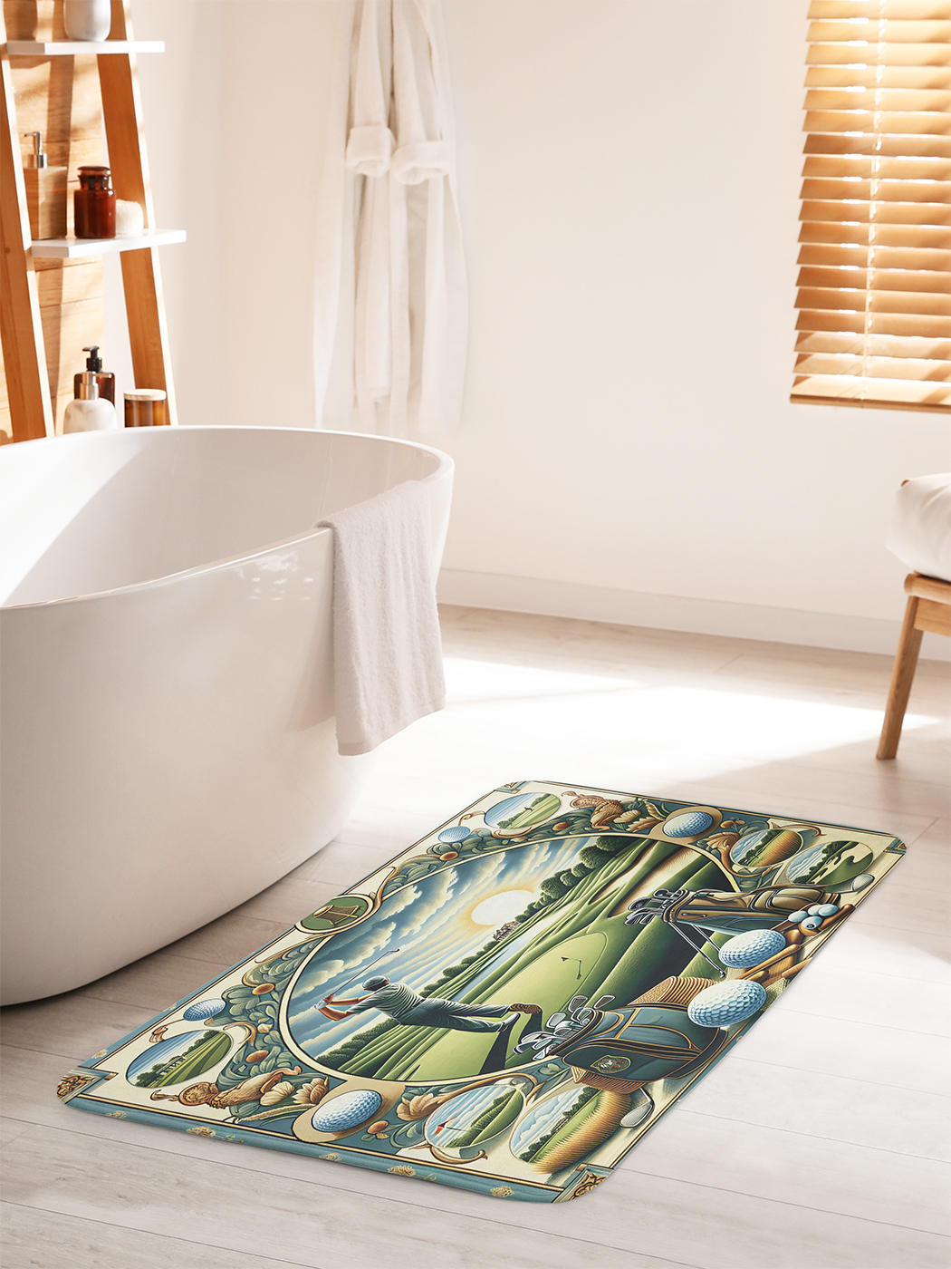 

Коврик для ванной туалета душа JoyArty "Гольф клуб", bath_430001_60x100