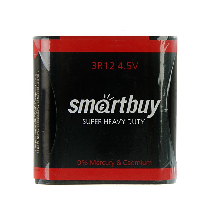 

Батарейка солевая Smartbuy Super Heavy Duty, 3R12-1S, 4.5В, спайка, 1 шт. (3 шт)