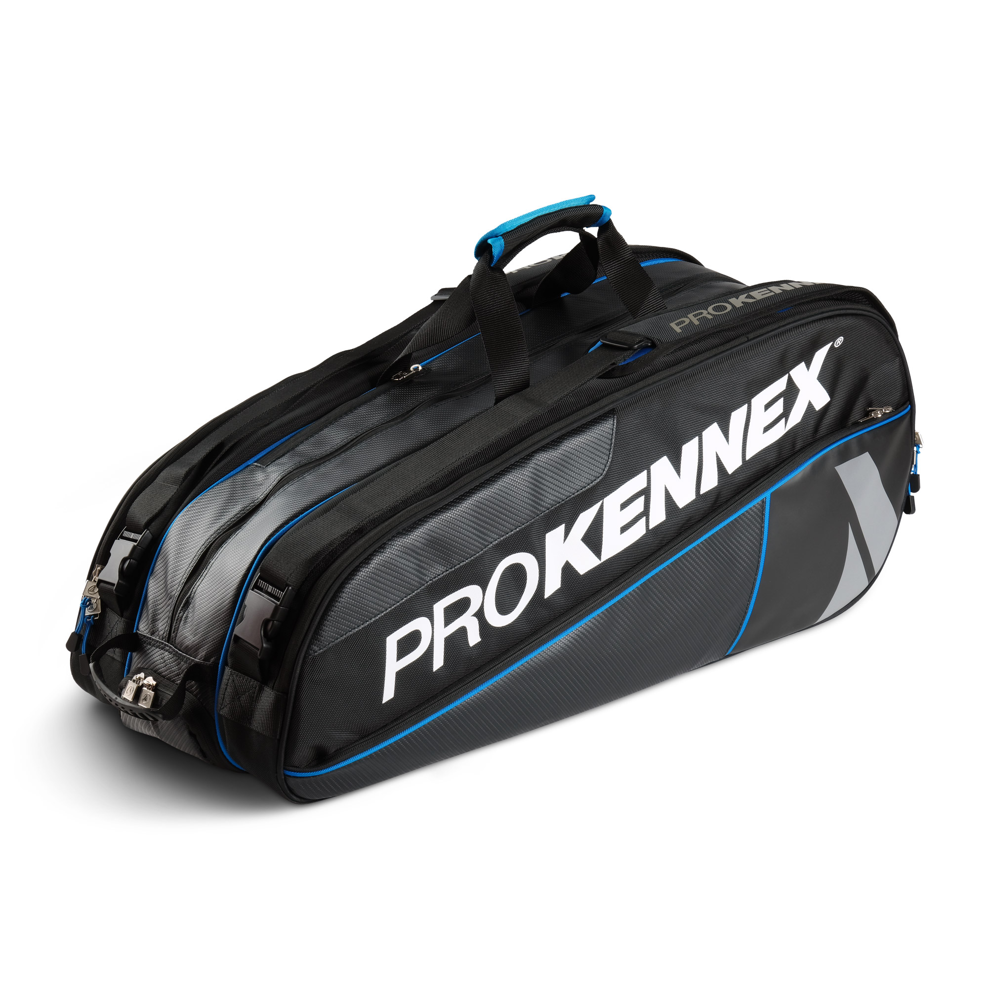 

Сумка для большого тенниса ProKennex KINETIC DOUBLE THERMO BAG - Black/Blue, Черный