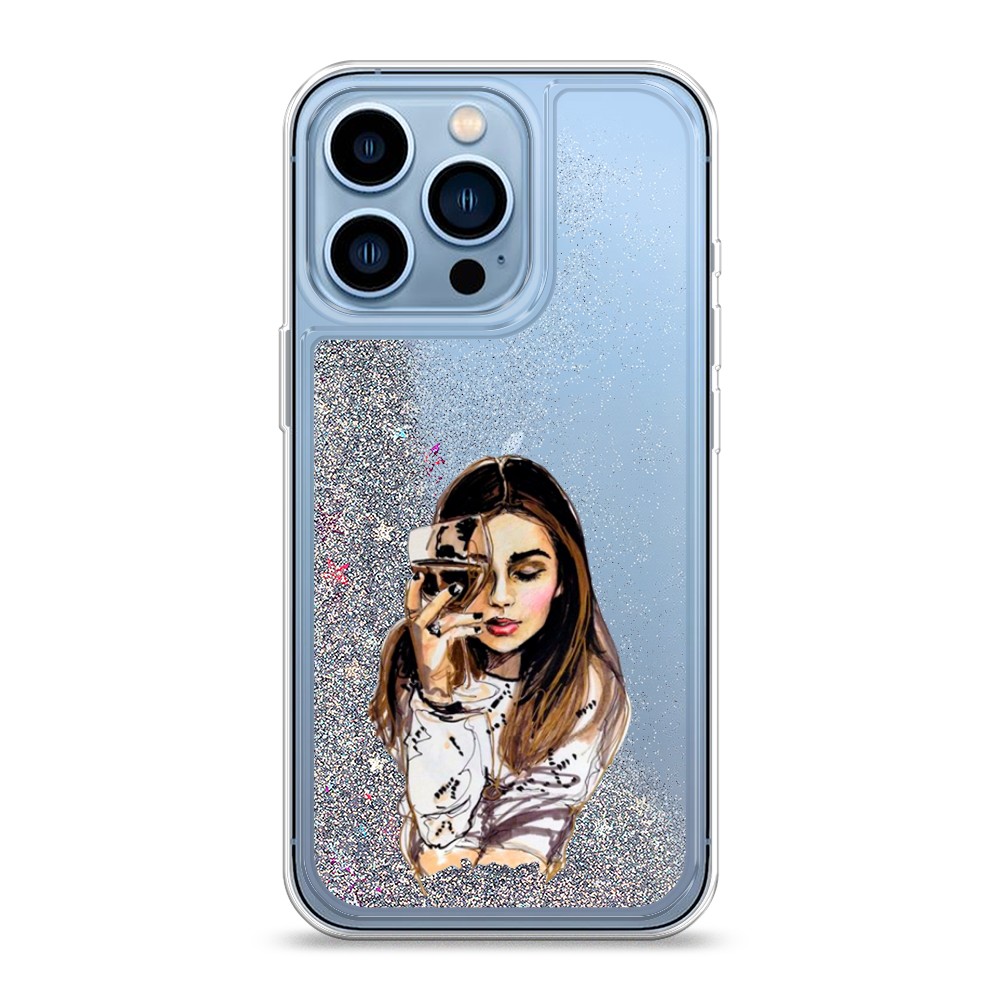 

Чехол Awog на Apple iPhone 13 Pro / Айфон 13 Pro "Девушка с бокалом", Разноцветный, 14391-1