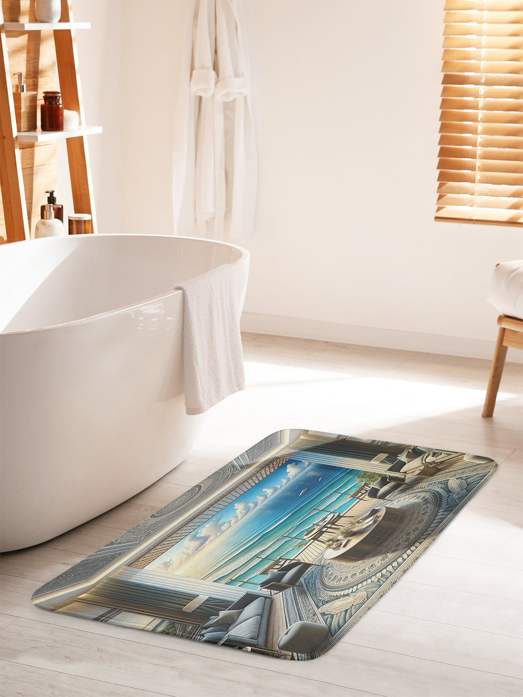 

Коврик для ванной туалета душа JoyArty "Вид на море", bath_429971_60x100