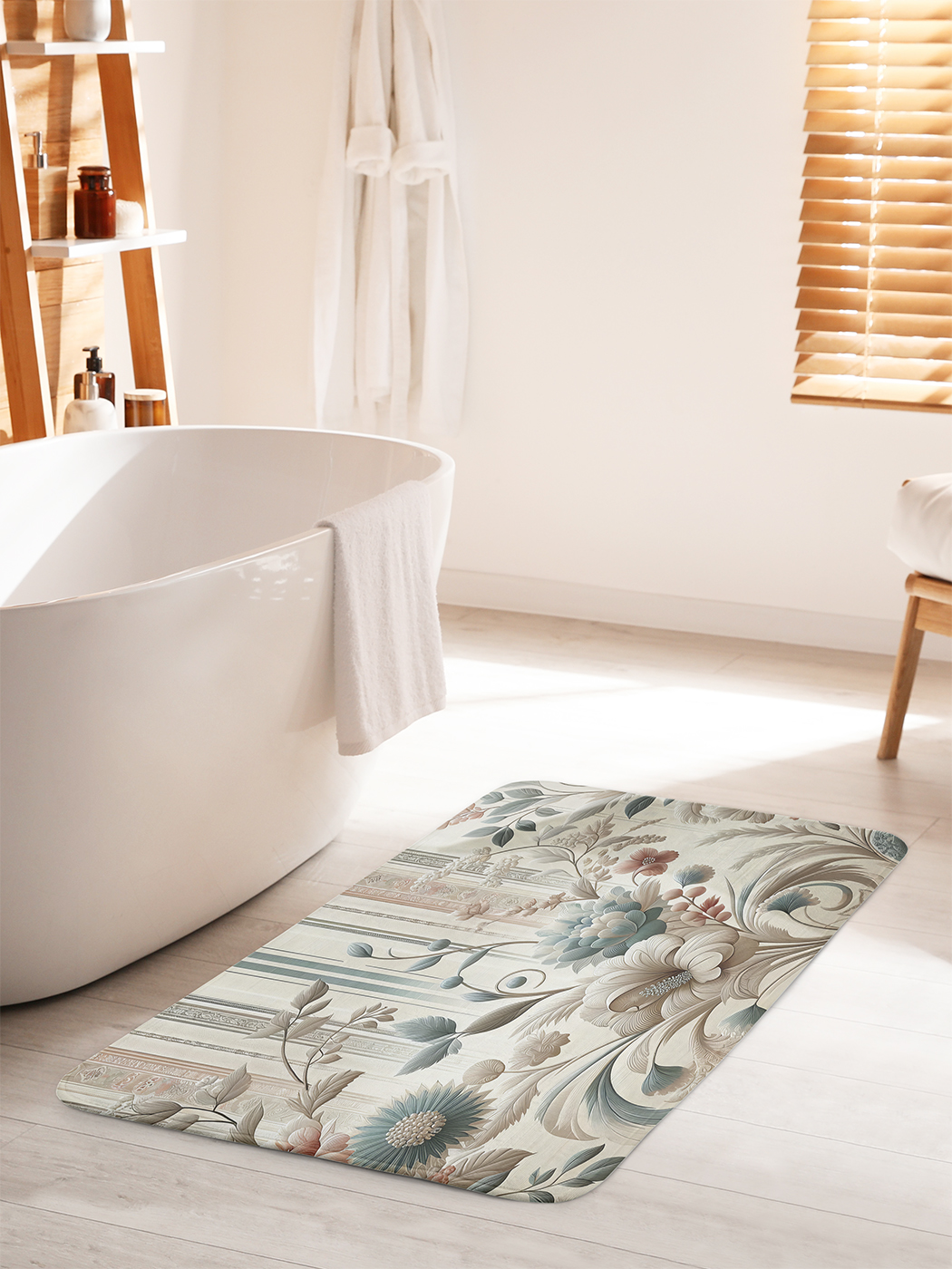

Коврик для ванной туалета душа JoyArty "Цветочные обои", bath_429967_60x100