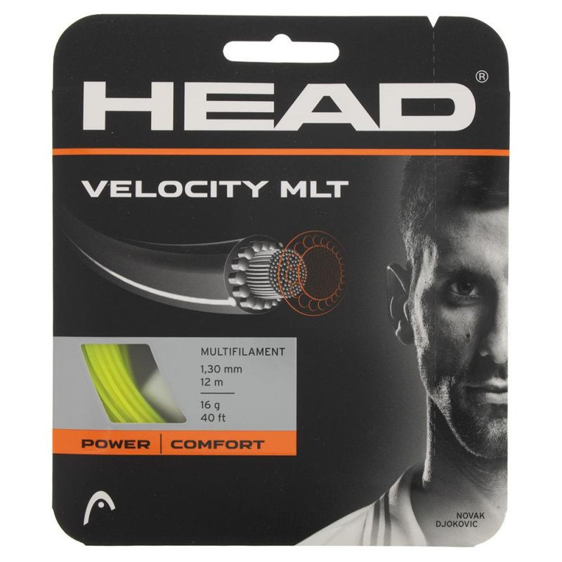 Струна для тенниса HEAD 12m Velocity MLT 281404-YW, Yellow, 1.30