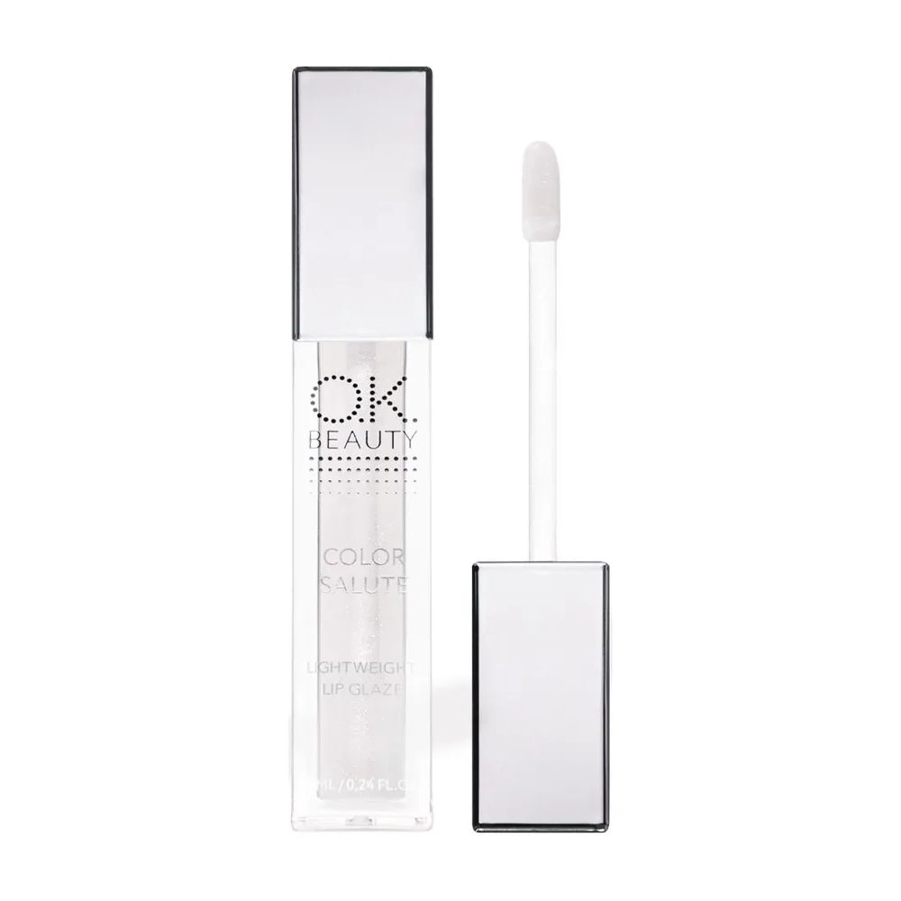 Блеск-глазурь для губ OK Beauty COLOR SALUTE тон Crystal 7 мл 4psc set увлажняющий бархат для губ глазурь матовый блеск для губ