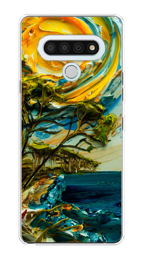 

Чехол на LG Stylo 6 "Солнце живопись", Желтый;синий, 84550-4