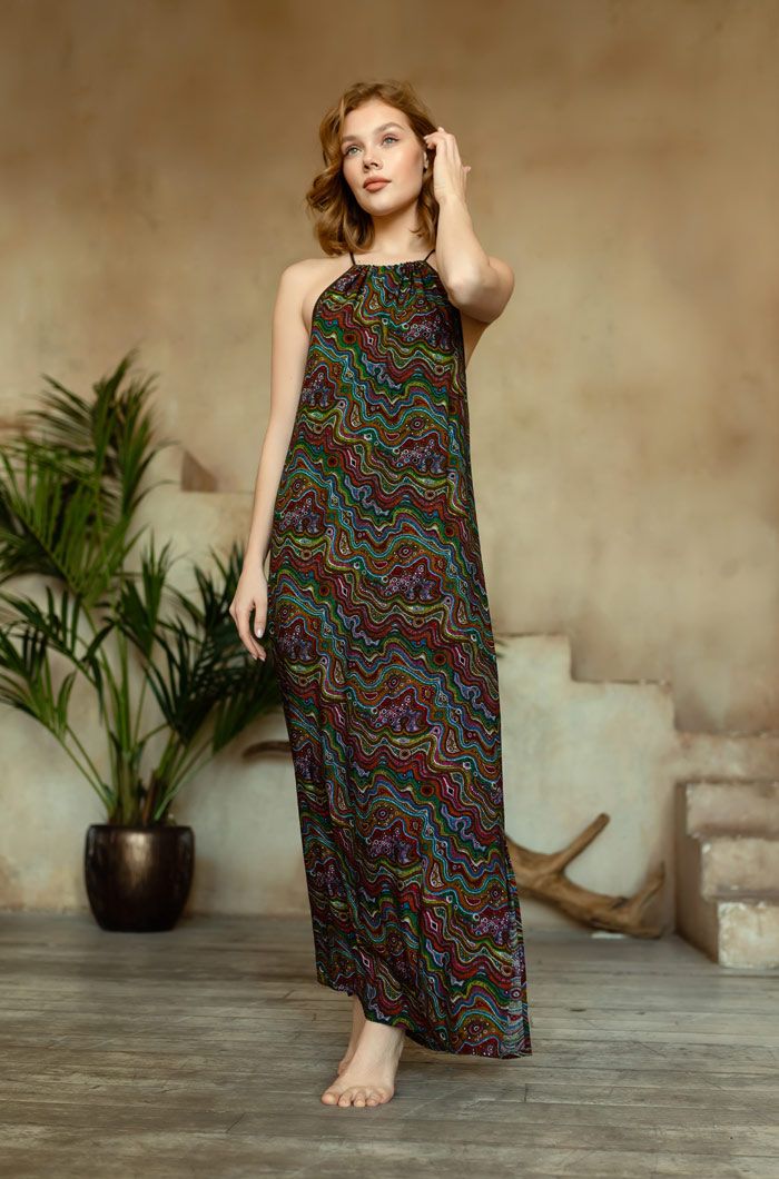 Платье домашнее женское Mia-Mia 16470 Reina разноцветное XL