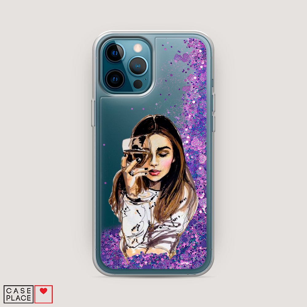 

Чехол Awog на Apple iPhone 12 Pro / Айфон 12 Pro "Девушка с бокалом", Разноцветный, 12892-1