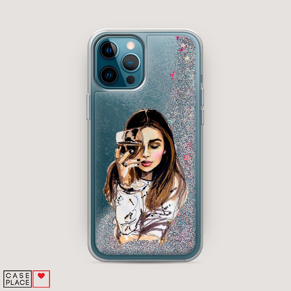

Чехол Awog на Apple iPhone 12 Pro / Айфон 12 Pro "Девушка с бокалом", Разноцветный, 12891-1