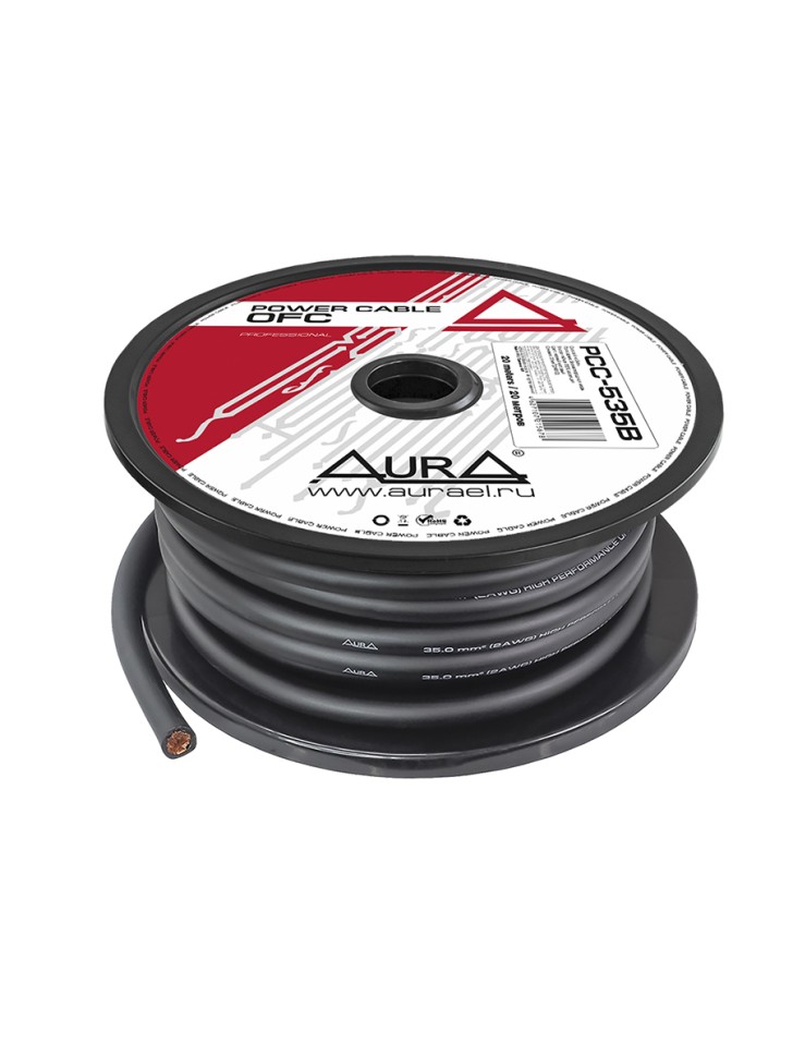 

Кабель автомобильный AuRa силовой PCC-535B 2 AWG (35mm2) 1м