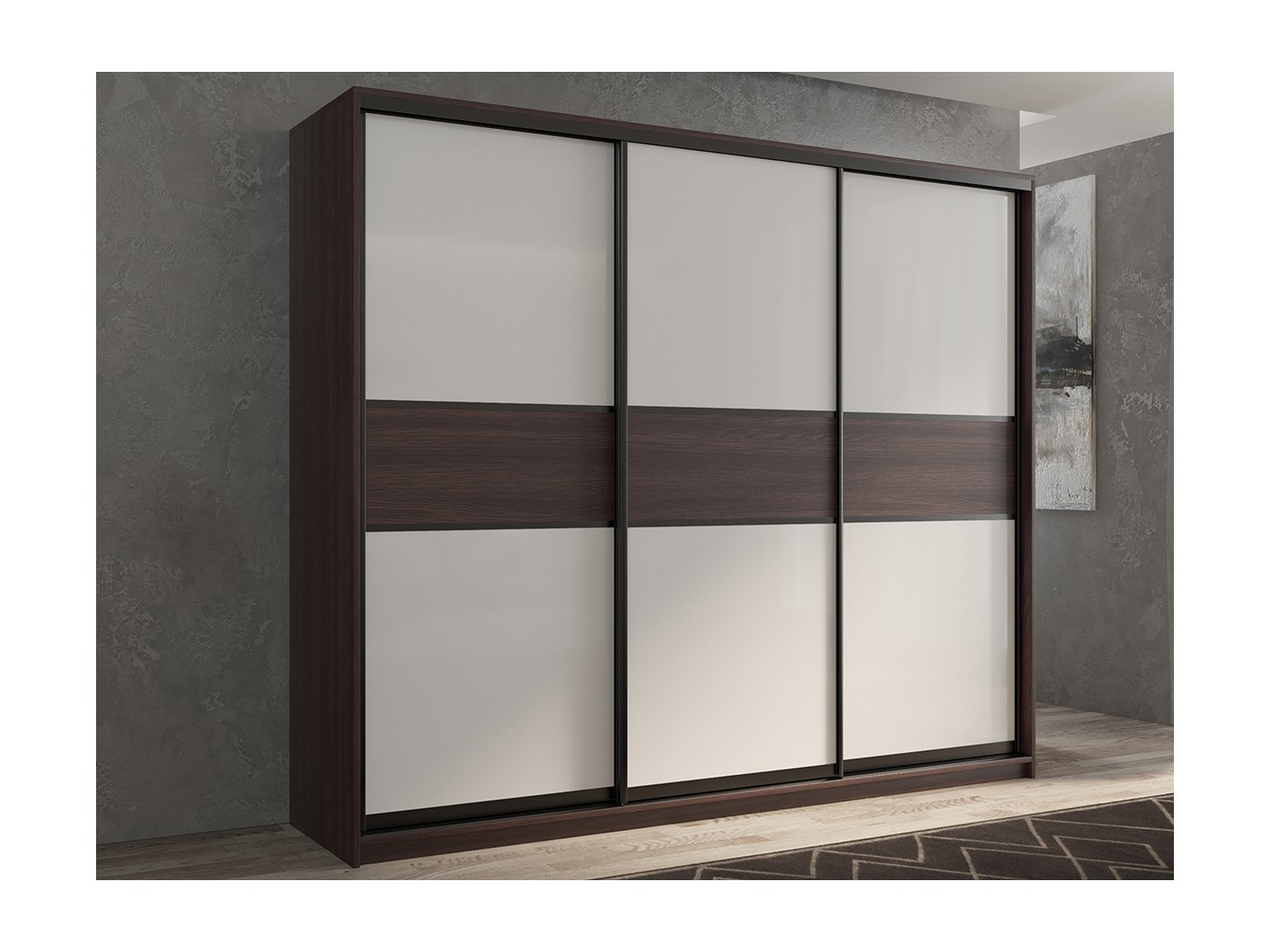 

Шкаф-купе 3-х дверный Кааппи 11 Венге 180х60х230 см