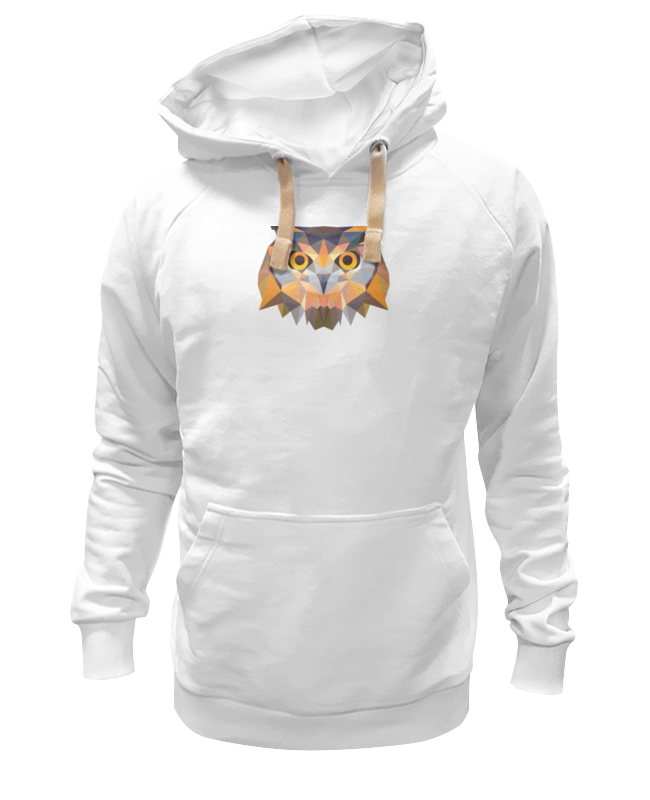 

Худи унисекс Printio Полигональная сова белое 2XL, Белый, Полигональная сова