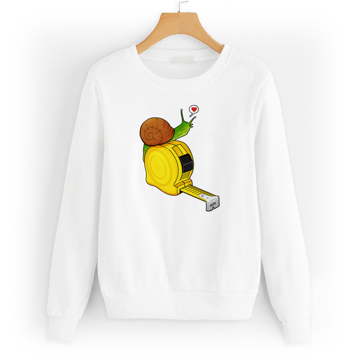 

Свитшот белый CoolPodarok Рулетка и улитка, 2W015761