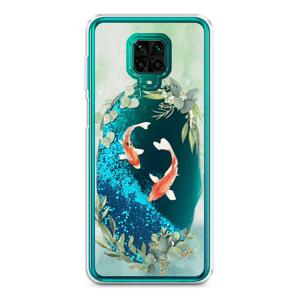 

Жидкий чехол с блестками "Две золотые рыбки" на Xiaomi Redmi Note 9 Pro, 38093-1
