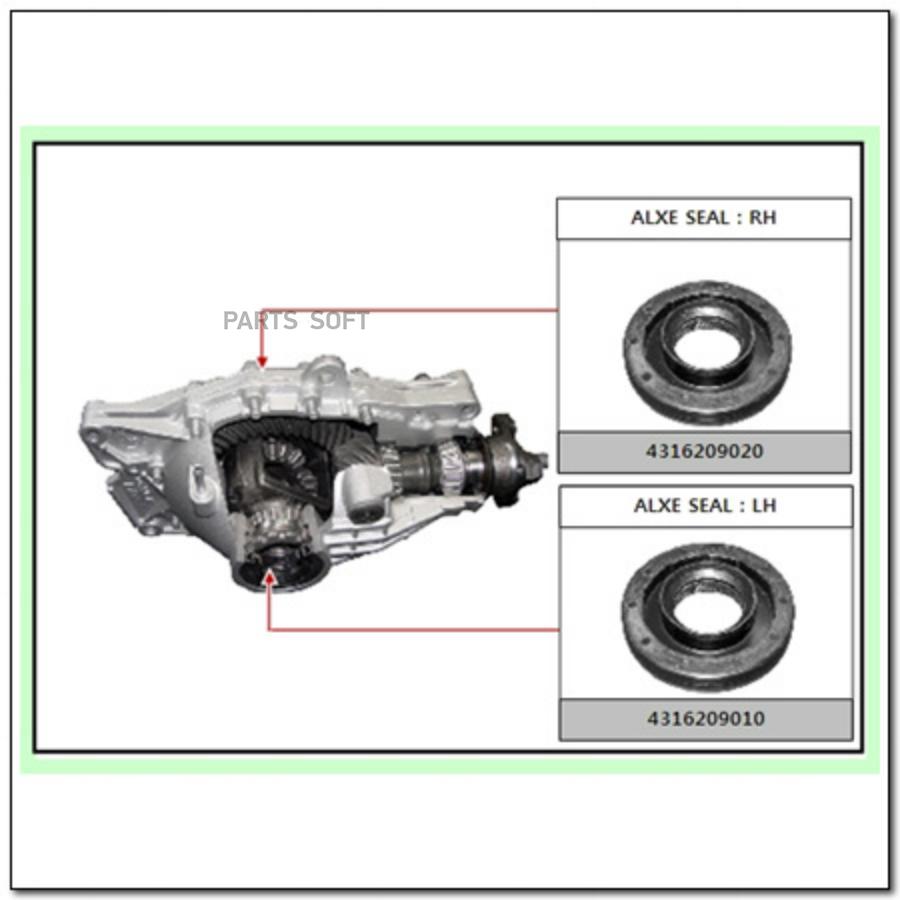 

SSANG YONG 4316209020-SSA_сальник дифференциала переднего моста правый\SsangYong