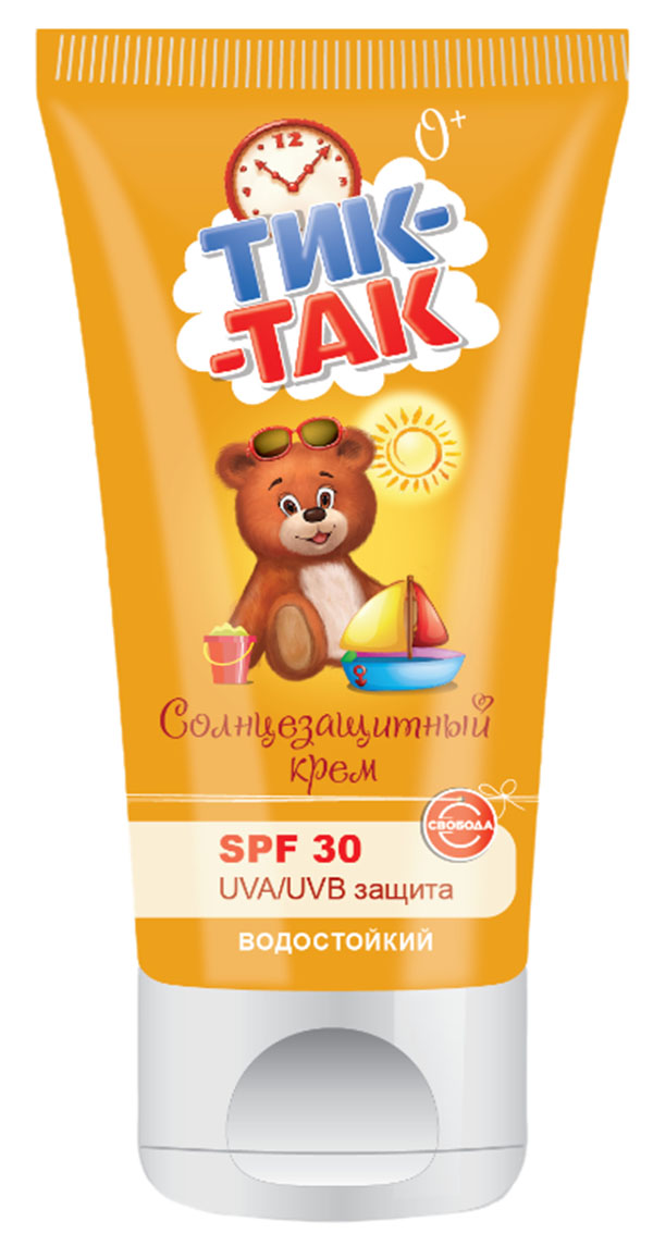 Солнцезащитный крем Свобода Тик-Так для тела SPF 30 детский 55 мл