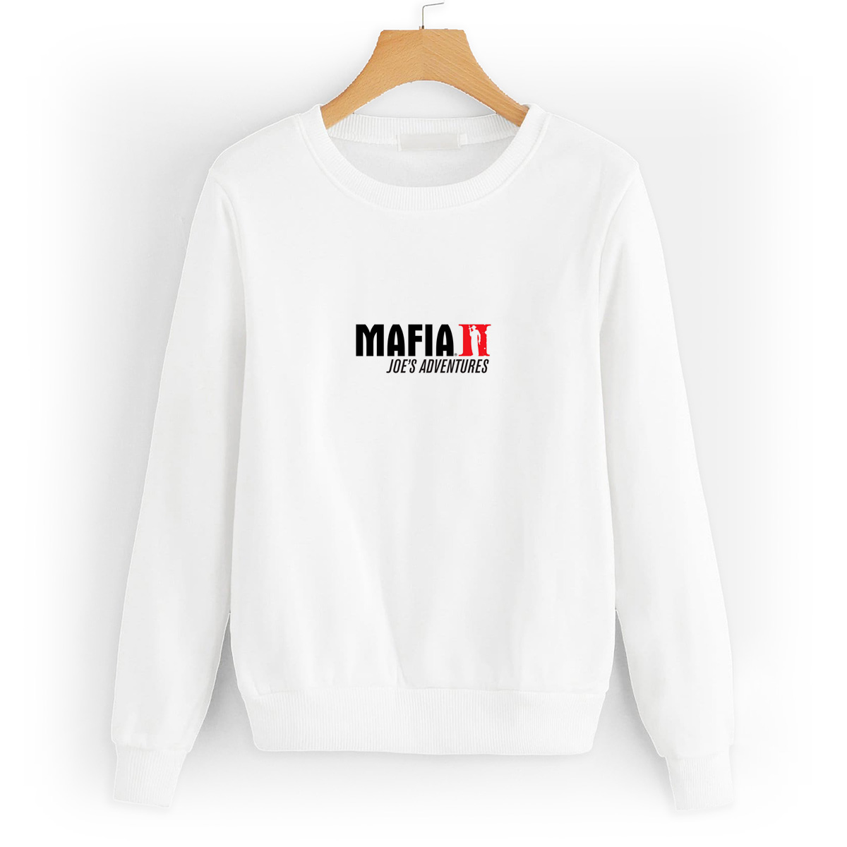 

Свитшот белый CoolPodarok Мафия2 Mafia2 (надпись), 4W041290