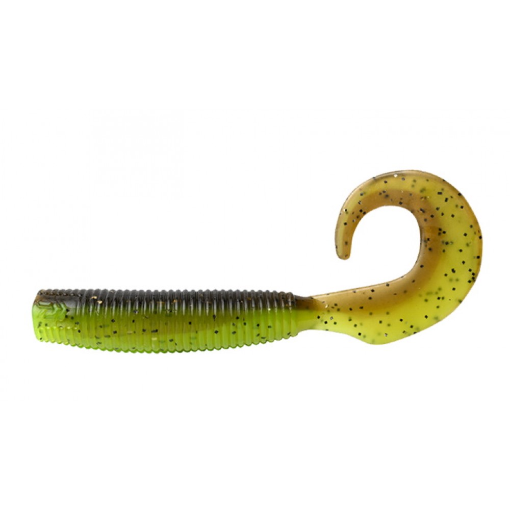 Приманка Daiwa bait junkie 4 grub gp chartreuse uv, зеленый