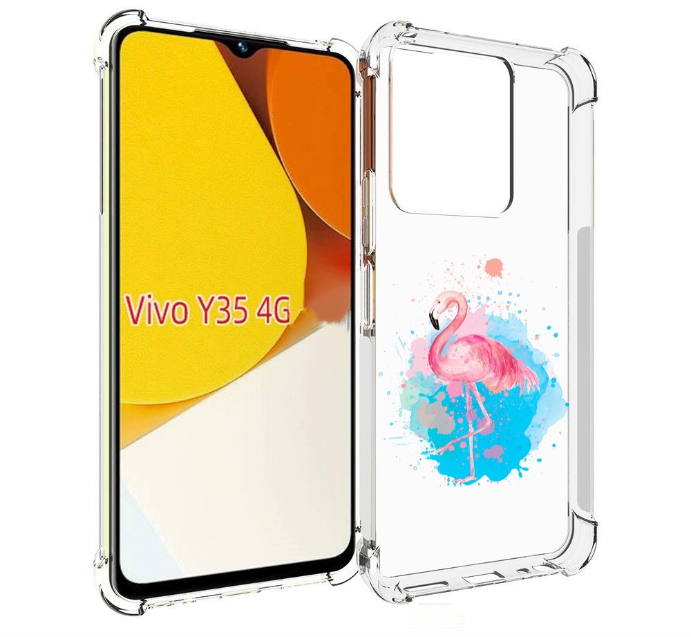 

Чехол MyPads акварельное-фламинго для Vivo Y35 4G 2022 / Vivo Y22, Прозрачный, Tocco
