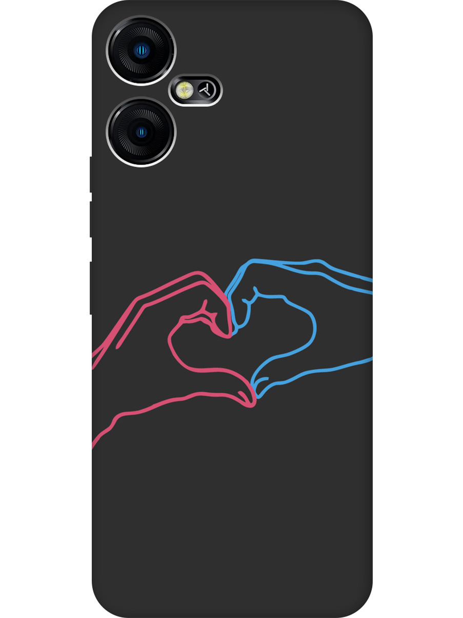 

Матовый Soft Touch силиконовый чехол на Tecno Pova Neo 3 "Fall in Love" черный, Черный;голубой;красный;синий, 20001481