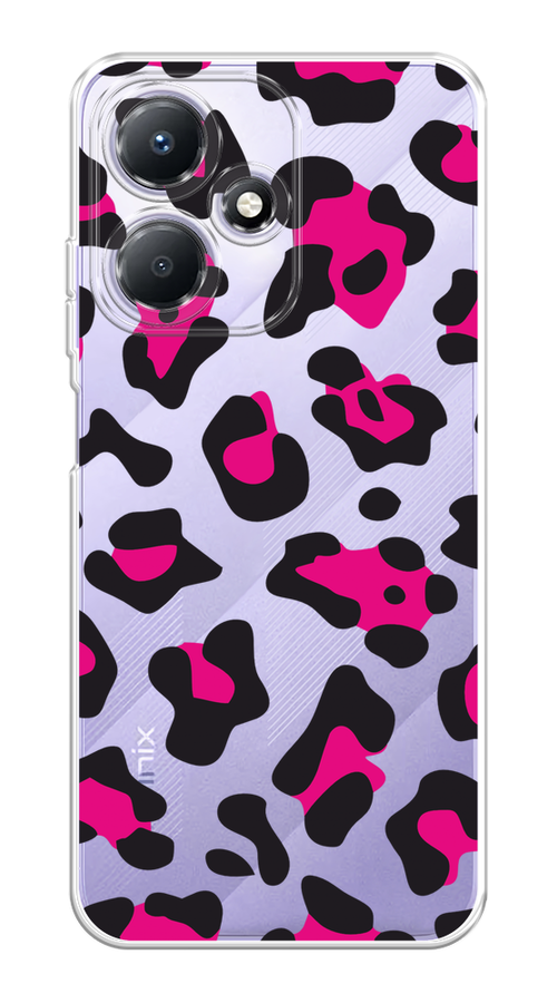 

Чехол на Infinix Hot 30 Play "Pink cow spots", Черный;розовый, 3104250-1