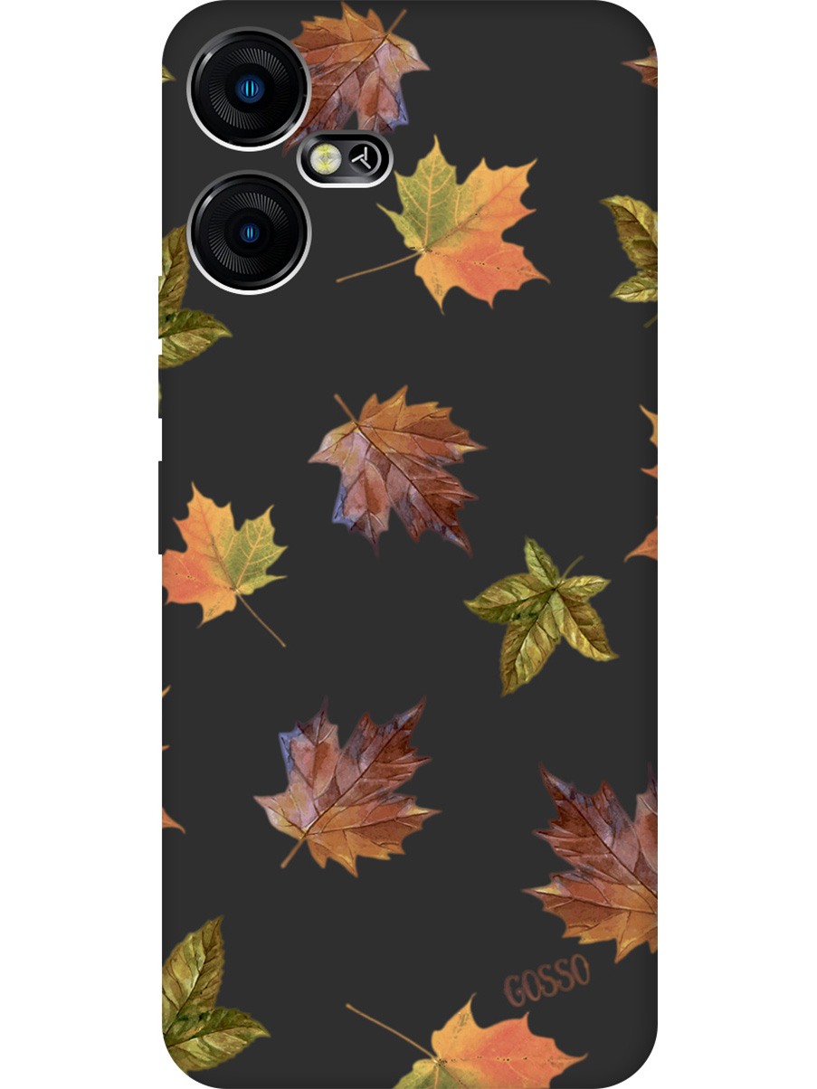 

Матовый Soft Touch силиконовый чехол на Tecno Pova Neo 3 "Maple" черный, Черный;оранжевый, 20001481