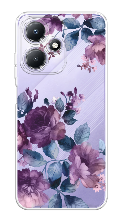 

Чехол на Infinix Hot 30 Play "Purple Blossoms", Синий;фиолетовый, 3104250-1