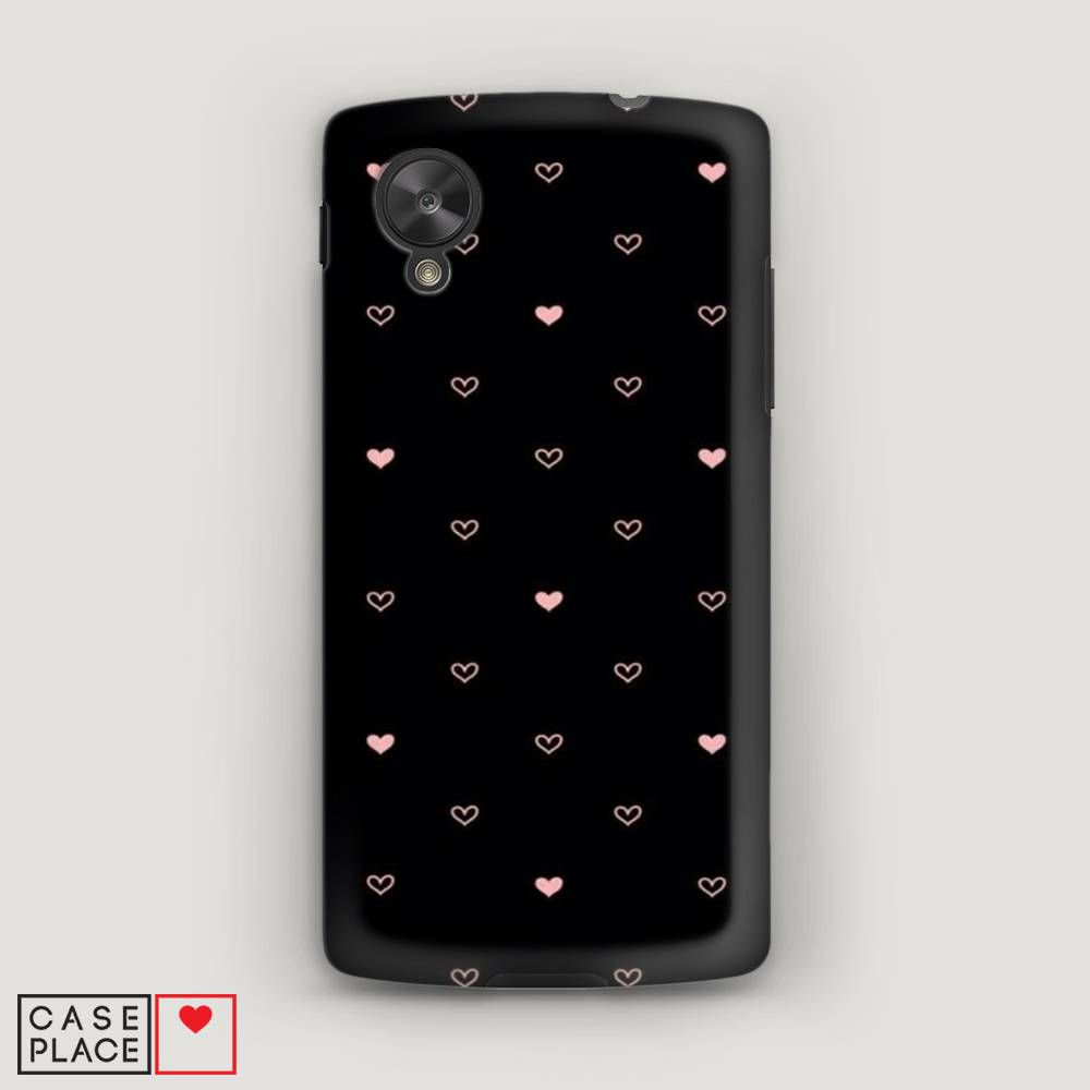 

Чехол Awog "Черный фон и сердечки" для LG Nexus 5