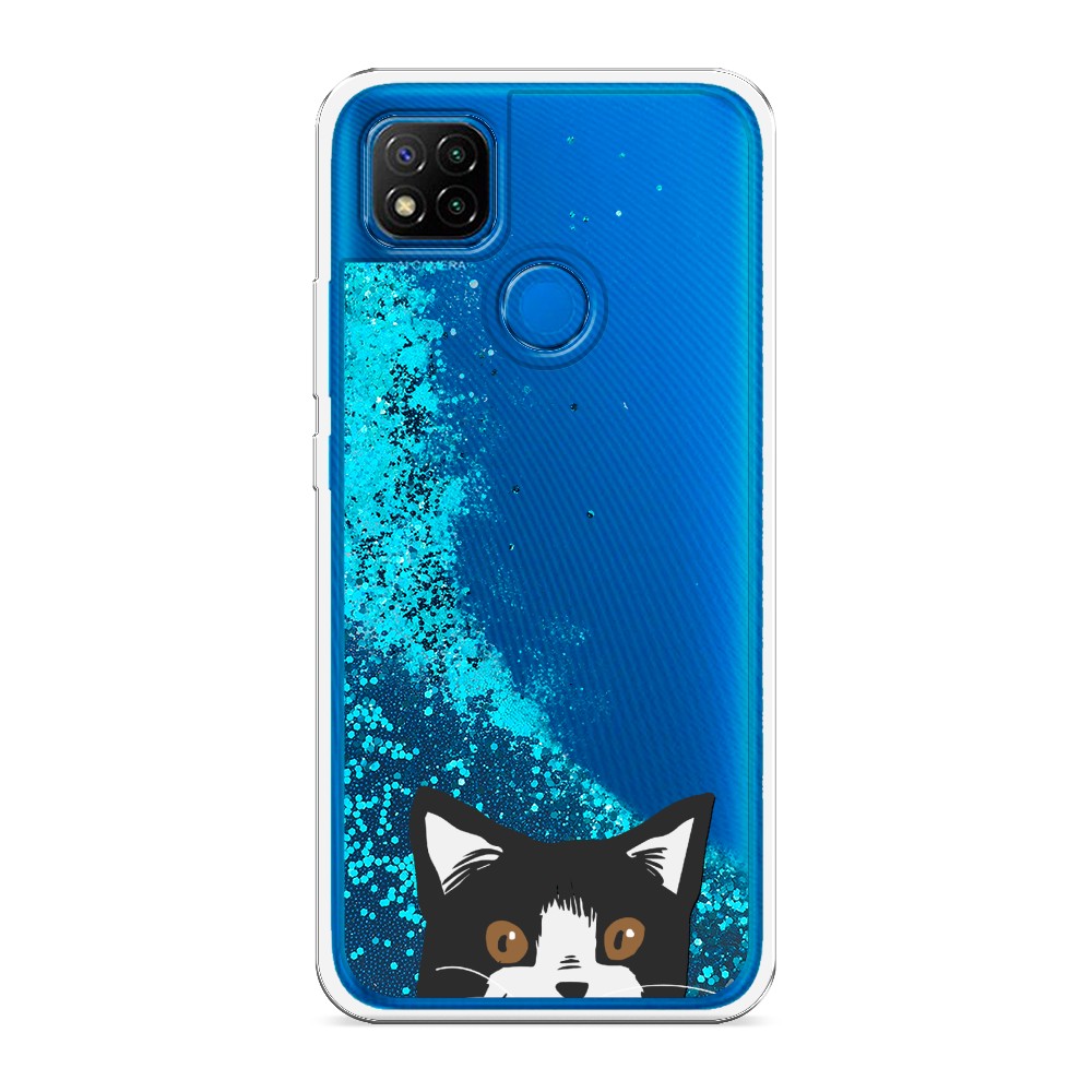 

Чехол Awog на Xiaomi Redmi 9C "Подглядывающий кот", Разноцветный, 39093-1