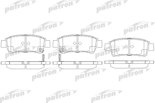 

Колодки тормозные дисковые задн TOYOTA: AVENSIS VERSO 01-, PREVIA 00- PATRON PBP1530