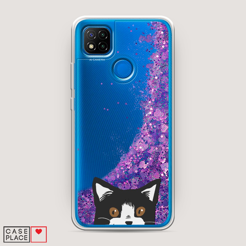 

Чехол Awog на Xiaomi Redmi 9C "Подглядывающий кот", Разноцветный, 39092-1