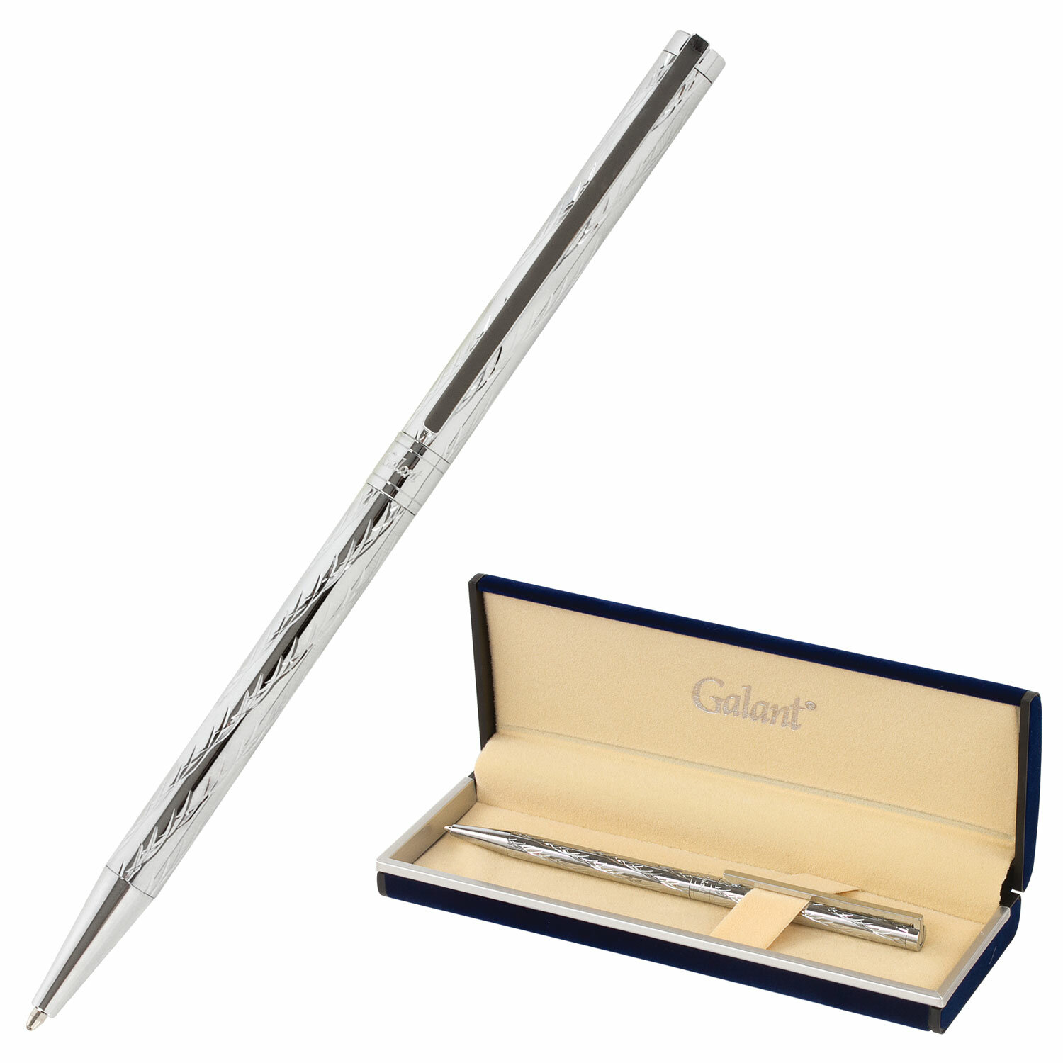 Подарочная шариковая ручка Galant 143527 Astron Silver корпус серебристый 0,7 мм синяя