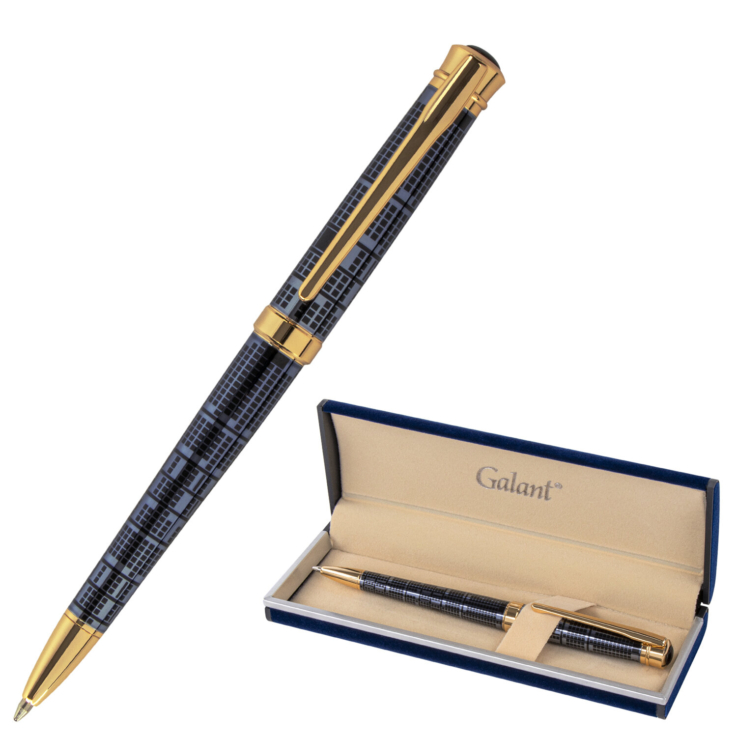 Подарочная шариковая ручка Galant 143512 Traforo корпус синий 0,7 мм синяя