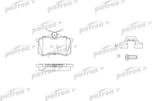 

Колодки тормозные дисковые audi a4, peugeot 405 i, 405 ii, renault grand PATRON PBP541