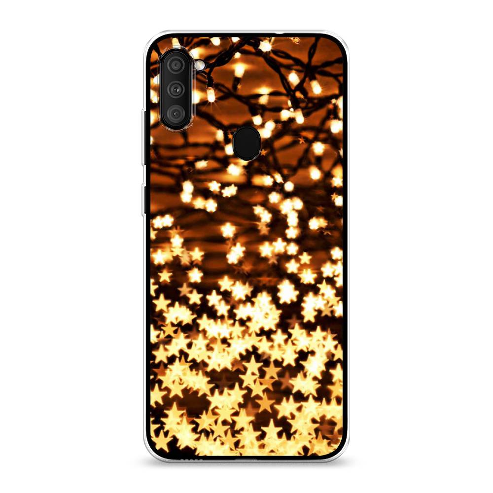 

Чехол на Samsung Galaxy M11 "Новогодняя гирлянда", Золотистый, 2100650-5