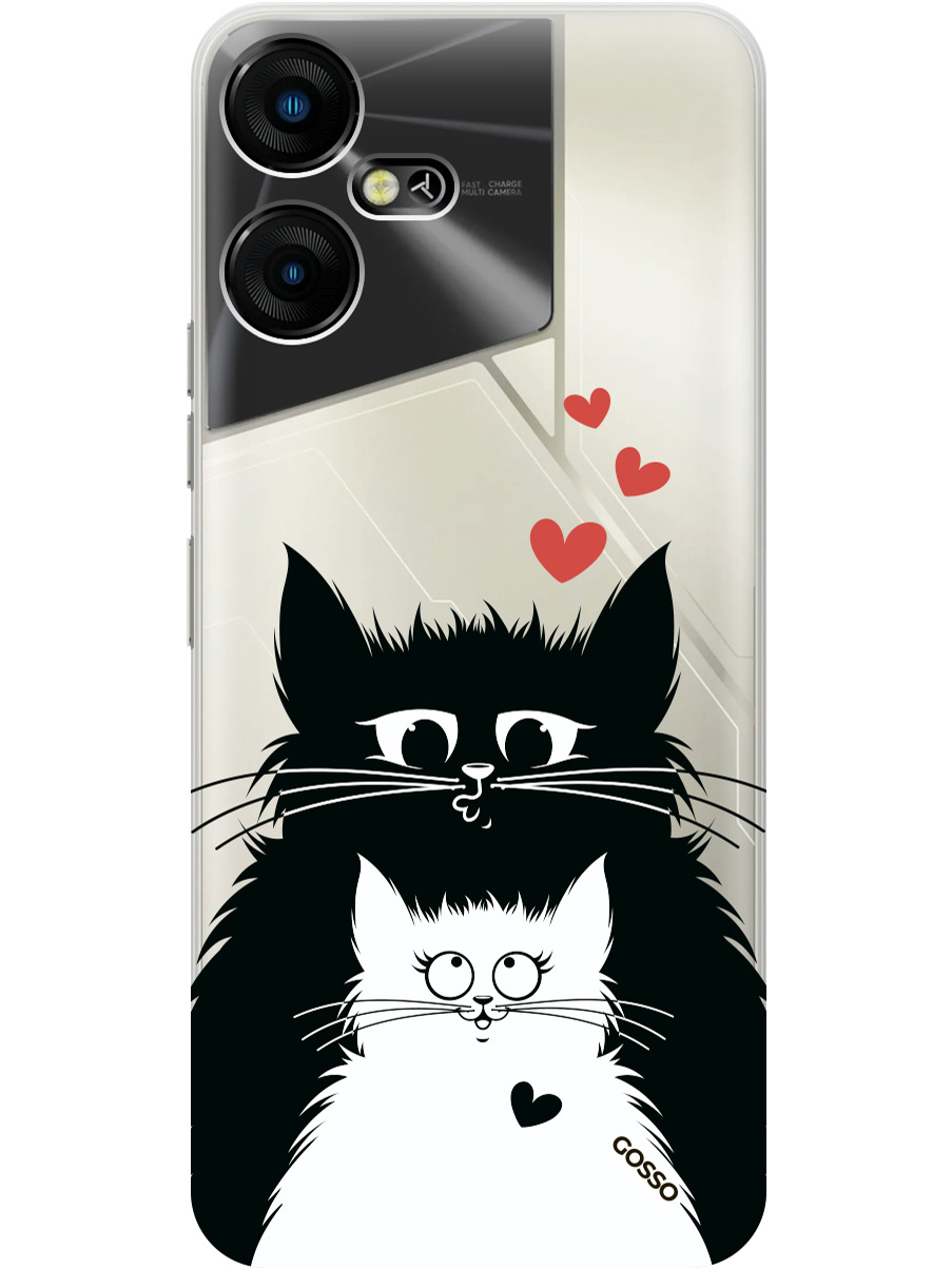 

Силиконовый чехол на Tecno Pova Neo 3 "Cats in Love", Прозрачный;белый;красный;черный, 20001480