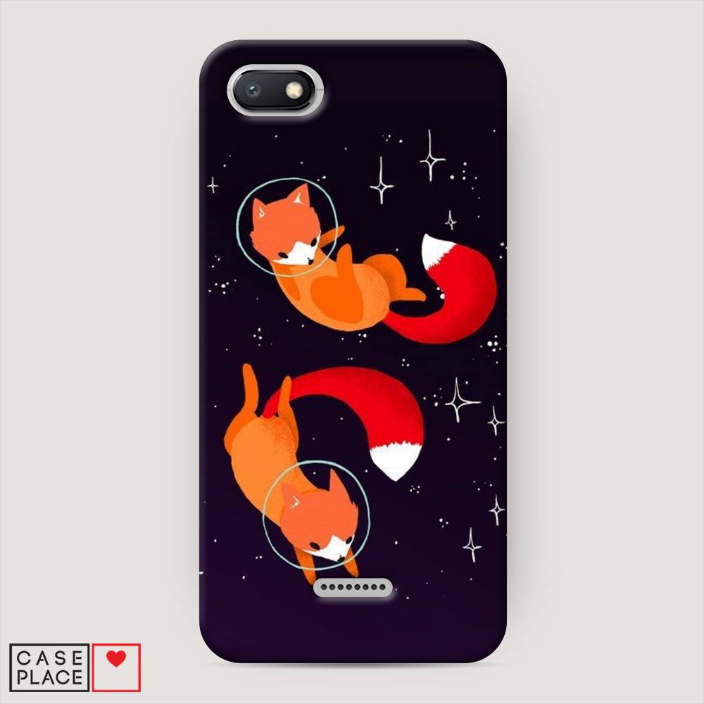 

Пластиковый чехол "Лисы космонавты" на Xiaomi Redmi 6A, 34120-3