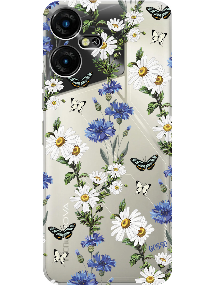 

Силиконовый чехол на Tecno Pova Neo 3 "Hello, Camomiles", Прозрачный;голубой;зеленый, 20001480