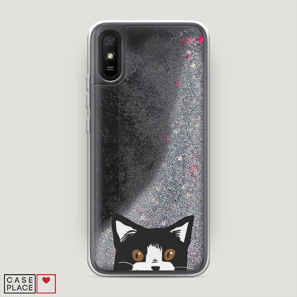 

Чехол Awog на Xiaomi Redmi 9A "Подглядывающий кот", Разноцветный, 38991-1