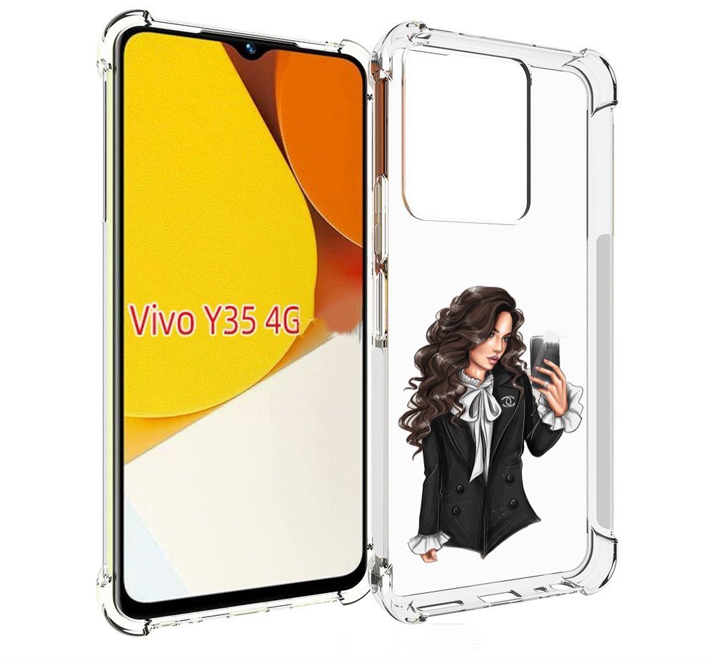 

Чехол MyPads Стильная-девушка для Vivo Y35 4G 2022 / Vivo Y22, Прозрачный, Tocco