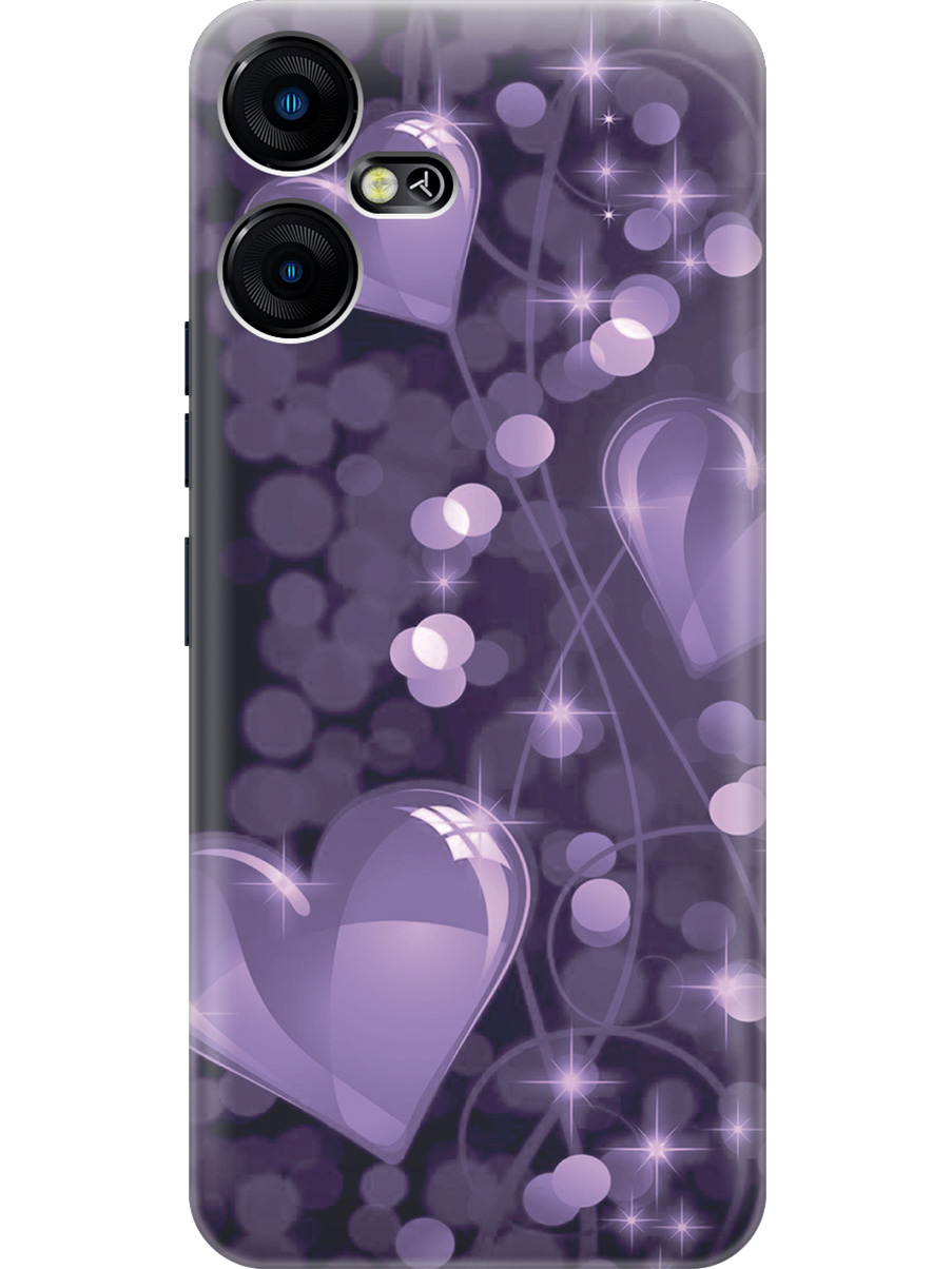 

Силиконовый чехол на Tecno Pova Neo 3 "Любовь в фиолетовом цвете", Фиолетовый;черный, 20001480
