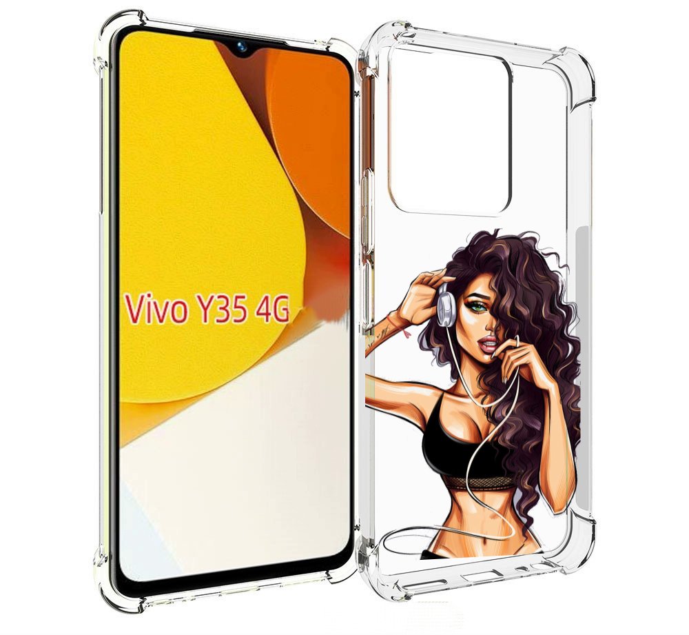 

Чехол MyPads Спортивная-девушка женский для Vivo Y35 4G 2022 / Vivo Y22, Прозрачный, Tocco