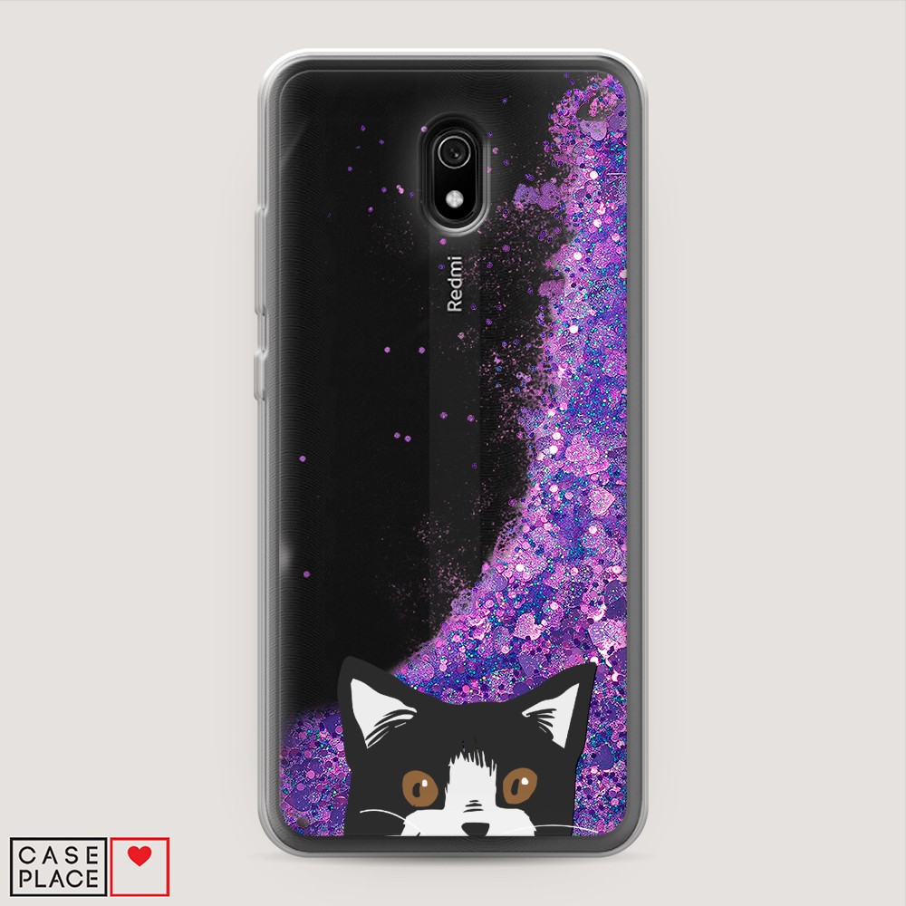 

Чехол Awog на Xiaomi Redmi 8A "Подглядывающий кот", Разноцветный, 37292-1