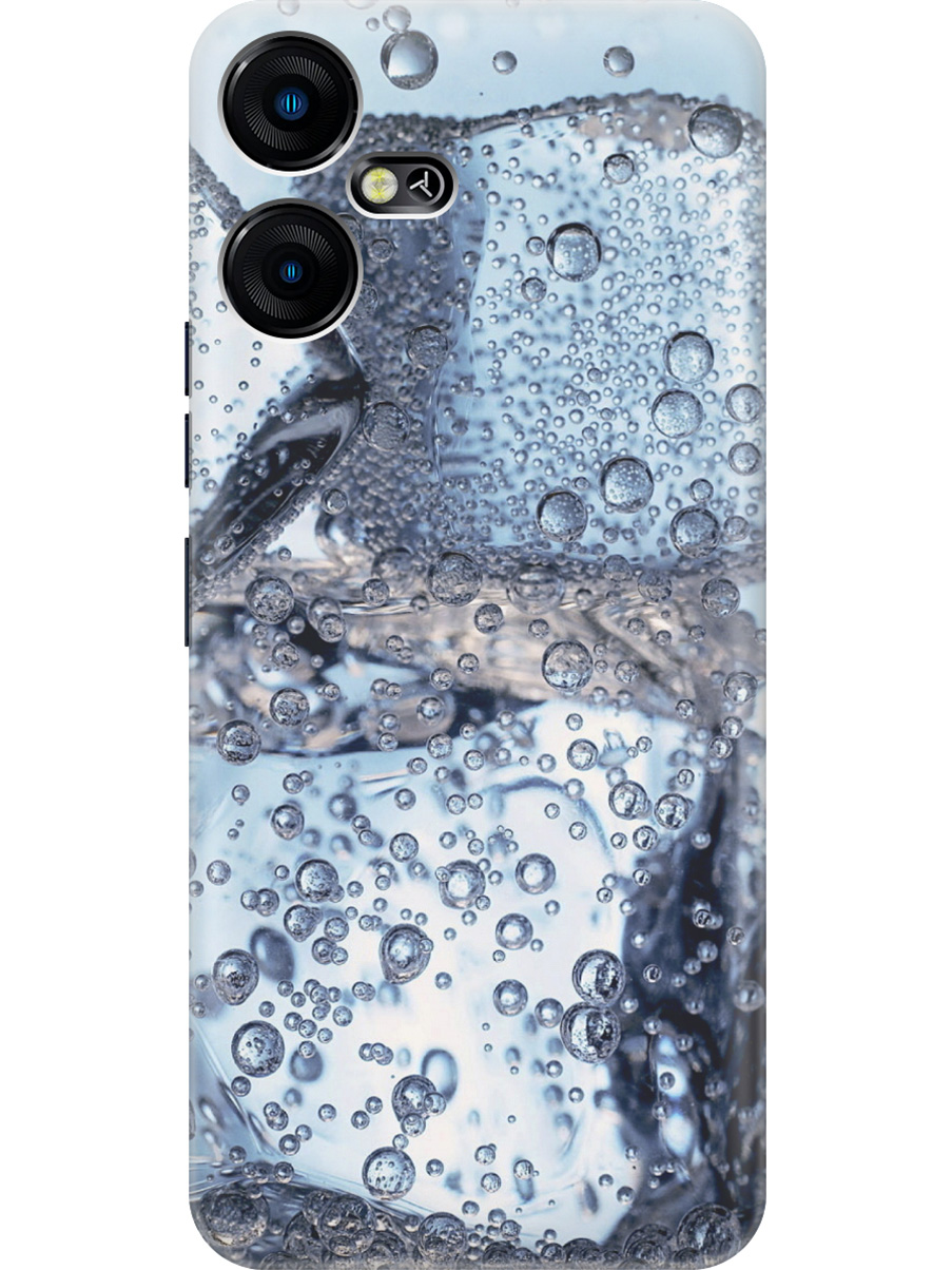 

Силиконовый чехол на Tecno Pova Neo 3 "Лед и пузырьки", Белый;голубой, 20001480
