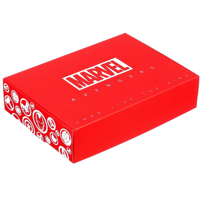 Коробка складная, красная, 21х15х5 см MARVEL, Мстители 2 шт.