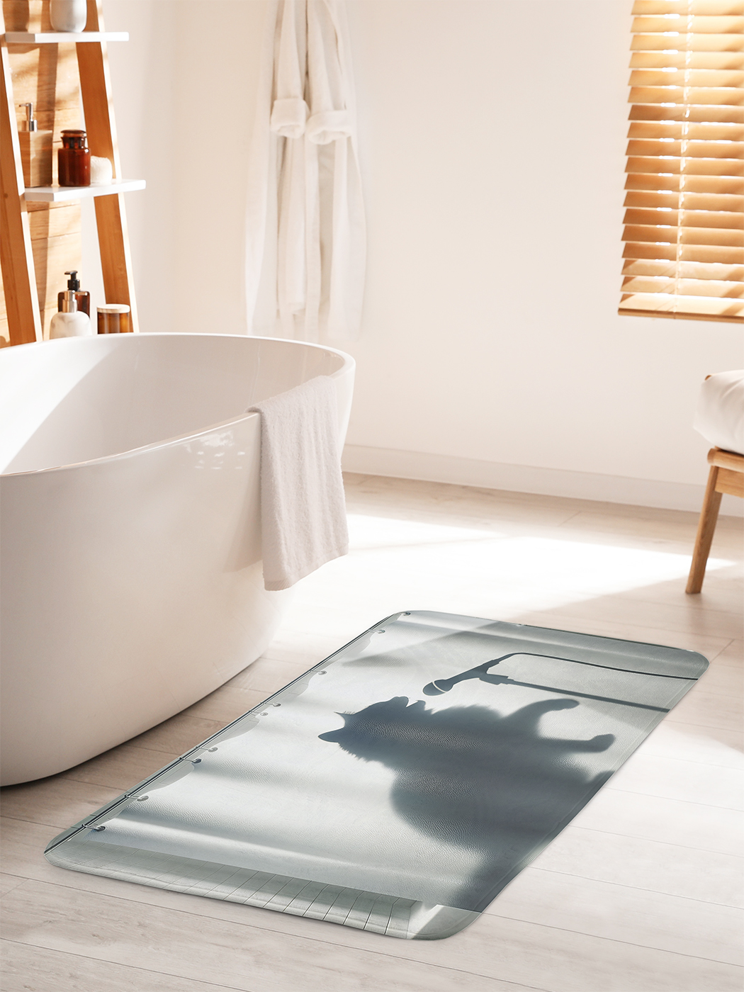 

Коврик для ванной туалета душа JoyArty "Кот певец", bath_429888_60x100